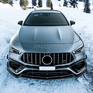 Front Bumper Lip Spoiler Diffuser <b>Splitters</b> Body Kit Aprons Cover Guard Trim for Mercedes-Benz CLA-Class C118 CLA45 AMG 2020+ - Product Image 4