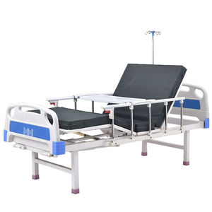Lit d'hôpital manuel à 2 manivelles avec tête et pied de lit en ABS pour salle de soins - Product Image 1