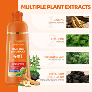 MAGANIO Shampoo Colorante per <span class=keywords><strong>Capelli</strong></span> Caffè Intenso 4 in 1, Copertura Naturale per <span class=keywords><strong>Capelli</strong></span> Grigi, Produzione Diretta OEM ODM all'Ingrosso - Product Image 3