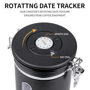 Barattolo per Alimenti in Acciaio Inox 304 con Logo Personalizzato, Ermetico con Finestra Trasparente, Regalo Promozionale, Contenitore <span class=keywords><strong>Sottovuoto</strong></span> per Caffè da Ufficio - Product Image 4