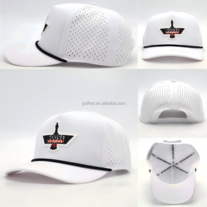 Gorras de Béisbol Personalizadas al por Mayor, de PVC y Goma, con Perforaciones Láser, Ajustables con Cierre a Presión, para Playa, Natación y Deportes - Product Image 3