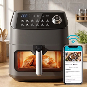 Four à Friture Sans Huile Intelligent 1800W, Contrôle Numérique, Connecté à l'Application, Multifonction, Revêtement Céramique Antiadhésif, Électrique Domestique pour Rôtir, Cuire et Déshydrater - Product Image 2