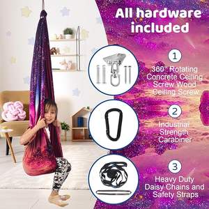 हल्के वजन योग हैममॉक स्विंग इनडोर आउटडोर चिकित्सा संवेदी प्रशिक्षण विशेष जरूरतों वाले बच्चों के लिए - Product Image 3