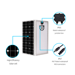 แผงกระจกพลังงานแสงอาทิตย์สำหรับบ้าน PV 12V 160W 165W 175W 185W 180W อลูมิเนียมกรอบกระจก - Product Image 4