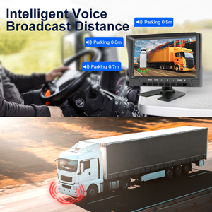 Ccenten xe tải 4-kênh Radar 1-chiều AHD xe tải máy ảnh 7-inch màn hình đảo ngược tầm nhìn hệ thống điện áp rộng Radar giải pháp - Product Image 3