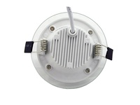 Panneau lumineux LED en verre 6W 12W 18W Ultra mince Downlight rond plat encastré AC85-265V de spot de plafond