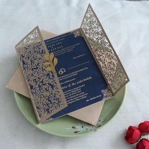 <span class=keywords><strong>Faire</strong></span>-parts de <span class=keywords><strong>mariage</strong></span> élégantes or, découpe laser, tenue luxueuse, prix abordable, 1 pièce - Product Image 2