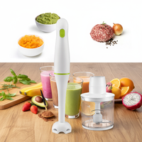 Mixeur Plongeant Électrique Multifonction 300W en Acier Inoxydable avec Bouton Poussoir pour Cuisine Bébé et Pièces Détachées de Licuadora Électrique