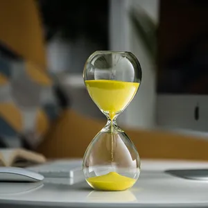 1 Minute bis 30 Minuten Glas Sanduhr Sanduhr runde Sanduhr mit Holz sockel