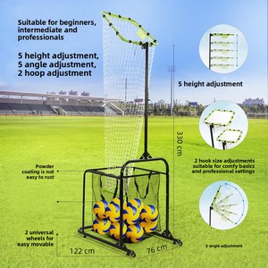 <span class=keywords><strong>Red</strong></span> de <span class=keywords><strong>Voleibol</strong></span> Portátil Ajustable con Recolector de Balones Multifuncional, Fácil de Montar y Transportar para Prácticas de <span class=keywords><strong>Voleibol</strong></span> - Product Image 2
