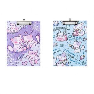 Factory Wholesale Cartoon Cat <b>A4</b> Clip <b>File</b> Kawaii Filing Products School Office Writing Pad Folder - Product Image 1