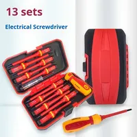Jeu de tournevis - Kit d'outils d'électricien OEM de 13 pièces avec vis isolées, acier au chrome-vanadium trempé, batterie rechargeable