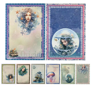 Carte decorative con Scrapbooking retrò Design originale ragazza fiore perla fai da te Vintage Junk Journal craft Design carta - Product Image 4