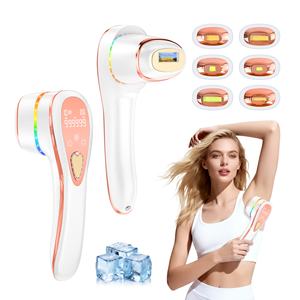 Depiladora Rotativa 510K con Enfriamiento de Zafiro, Depiladora Eléctrica Inalámbrica Portátil, Depilación Láser IPL Permanente e Indolora para el Hogar - Product Image 1