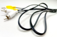 1M 3.5MM 2rca ke 2rca 2024 hote dijual stabil kecepatan tinggi tahan lama warna hitam kualitas tinggi audio dan video AV kabel