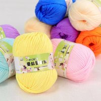 Fil acrylique chenille 6 brins pour tricot à la main de pulls pour bébés, poupées au crochet, écharpes et chaussons DIY