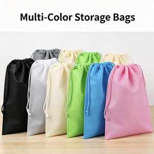 Sac à cordon en non-tissé écologique, multicolore, personnalisable, pour chaussures, vêtements, cadeaux, voyages, rangement et emballage – Vente en gros - Product Image 5