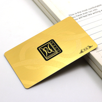 Hochwertige Gebürstete PVC-Geschäftskarten aus Kunststoff in Gold mit QR-Code