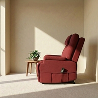 Canapé inclinable en tissu pour salon moderne, fauteuil surdimensionné avec fonction massage
