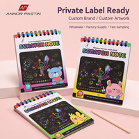 Kit de Dibujo y Manualidades AP Mini Scratch Note, Papel para Rascar Personalizado, Papel para Rascar Arcoíris