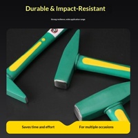 Marteau de sécurité industriel à tête bec de canard, manche monobloc en plastique coloré, pour électricien, rénovation, réparation, OEM, haute teneur en carbone