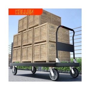 <b>Flat</b> <b>Trolley</b> Warehouse Cargo Handling Logistics Silent <b>Trolley</b> Four-wheel Transportation Tool - Product Image 4