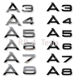 1 pièce Autocollant décoratif ABS pour voiture, Emblème de coffre pour Audi Sline A3 A4 A5 A6 A7 A8 Q1 Q2 Q3 Q5 Q7 Q8 - Product Image 6