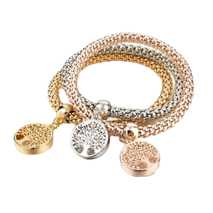 <span class=keywords><strong>Lot</strong></span> 3 Couleurs Bracelets Élastiques pour Femmes Arbre Vie Cristal Hibou Clé Serrure Note De Musique Papillon Coeur Charme <span class=keywords><strong>Bracelet</strong></span> À La Mode - Product Image 1