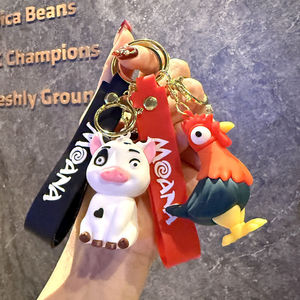 Llavero de PVC con diseño de dibujos animados creativos de aventuras oceánicas, lindo y divertido pollo Moana, colgante para coche y bolso, para hombres y mujeres - Product Image 3
