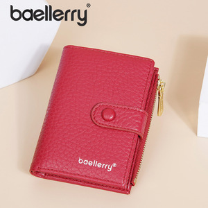 Cartera Corta Baellerry para Mujer, 4 Pulgadas, Textura Granulada, Cierre de Hebilla y Cremallera, Monedero para Uso Diario - Product Image 1