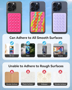 자동차 대시보드에 대한 범용 실리콘 흡입 컵 전화 마운트 강력한 스티커 전화 홀더, 벽, 책상맞춤 MagSafe, iPhone, Android - Product Image 3