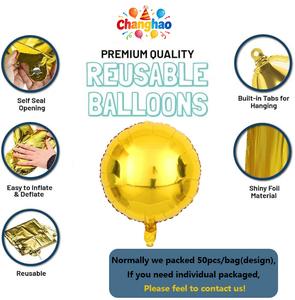 18 Inch Custom Round <strong>Foil</strong> <strong>Balloons</strong> Wholesale Helium <strong>Balloon</strong> Printing With Logo Company Name For Advertising Party Decor - Product Image 2