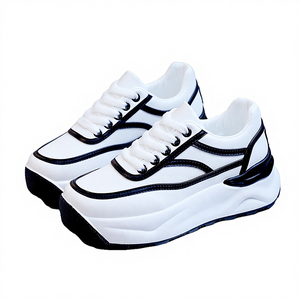 Chaussures de marche décontractées à lacets légères et respirantes pour femmes, baskets plateforme épaisses style Dad Sneakers, mode été automne - Product Image 3