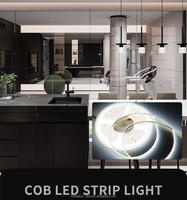 Tira de LED COB Ultrafina de 480 Chips, 8 mm de Ancho, Iluminación sin Puntos, DC24V, Tira de Luz Flexible de Alto Lumen para Fondo de TV