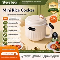 Mini-cuiseur 2,0 L avec double tension et contrôle intelligent, marmite électrique multi-usages