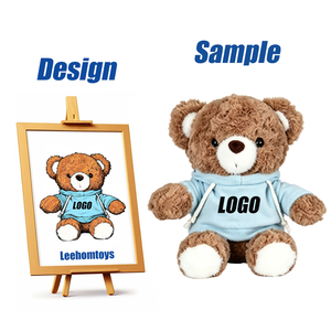 Ours en peluche personnalisé avec logo, jouet en peluche doux, animal en peluche réconfortant, impression personnalisée, cadeau promotionnel, expédition immédiate, anniversaire - Product Image 1