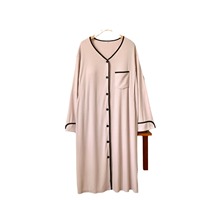 Vente en gros d'usine/OEM [3218 avec coussin de poitrine] Robe de maternité post-partum en modal pour l'automne/hiver, pour l'allaitement