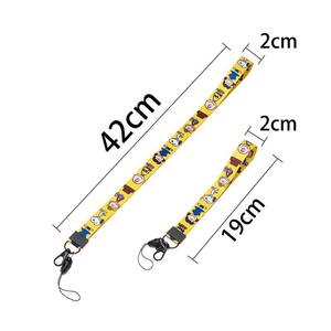 Custom Cartoon Adjustable Polyester Lanyard with Hook Heat Transfer Printed Crossbody Strap Phone Strap - Product Image 1