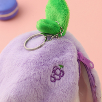 Ensemble de porte-clés en peluche douce, design créatif, pendentif lapin réversible, lapin en peluche mignon transformable, breloques avec fermeture éclair