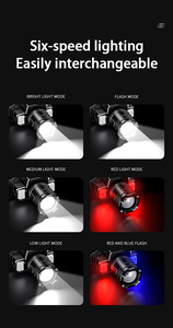 CITICITY LED Headlamp Rechargeable T180 Sensor Headlight 12W COB Aluminum Alloy 6 Modes Red Flashing 700 Lumens - Product Image 5