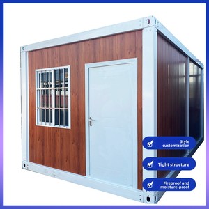 Casa de contenedores móvil personalizada, Color de grano de madera, diseño moderno, placa de acero transpirable, contenedor de instalación de módulo rápido - Product Image 4