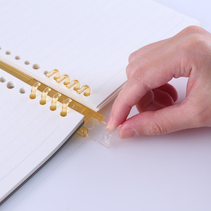2025 nuevos cuadernos en espiral de hojas sueltas B5 personalizables papelería escolar transparente 8 agujeros PP cubierta carpeta de anillas tamaño <span class=keywords><strong>A5</strong></span> diario - Product Image 5