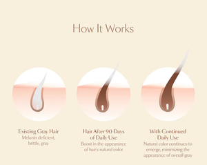 เซรั่มปิดผมขาวสูตรเฉพาะ ปราศจากส่วนผสมจากสัตว์ สารสกัดจากสมุนไพรธรรมชาติ ฟื้นฟูสี<span class=keywords><strong>ผม</strong></span> ลดการเกิดผมขาวใหม่ - Product Image 4