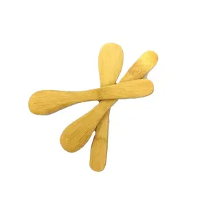 Eco-friendly food grade bamboo butter knife bamboo scraper tools bamboo baking tools for sale