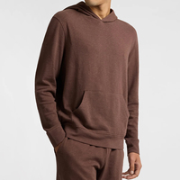 Sudadera con capucha y logotipo personalizado para hombre Sudadera con capucha Slub Terry Sudadera con capucha básica y bolsillo canguro