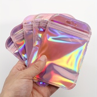 Pochette en plastique personnalisée à trois joints laser latéraux pour bijoux Petit emballage de bijoux Sac en plastique avec impression de logo