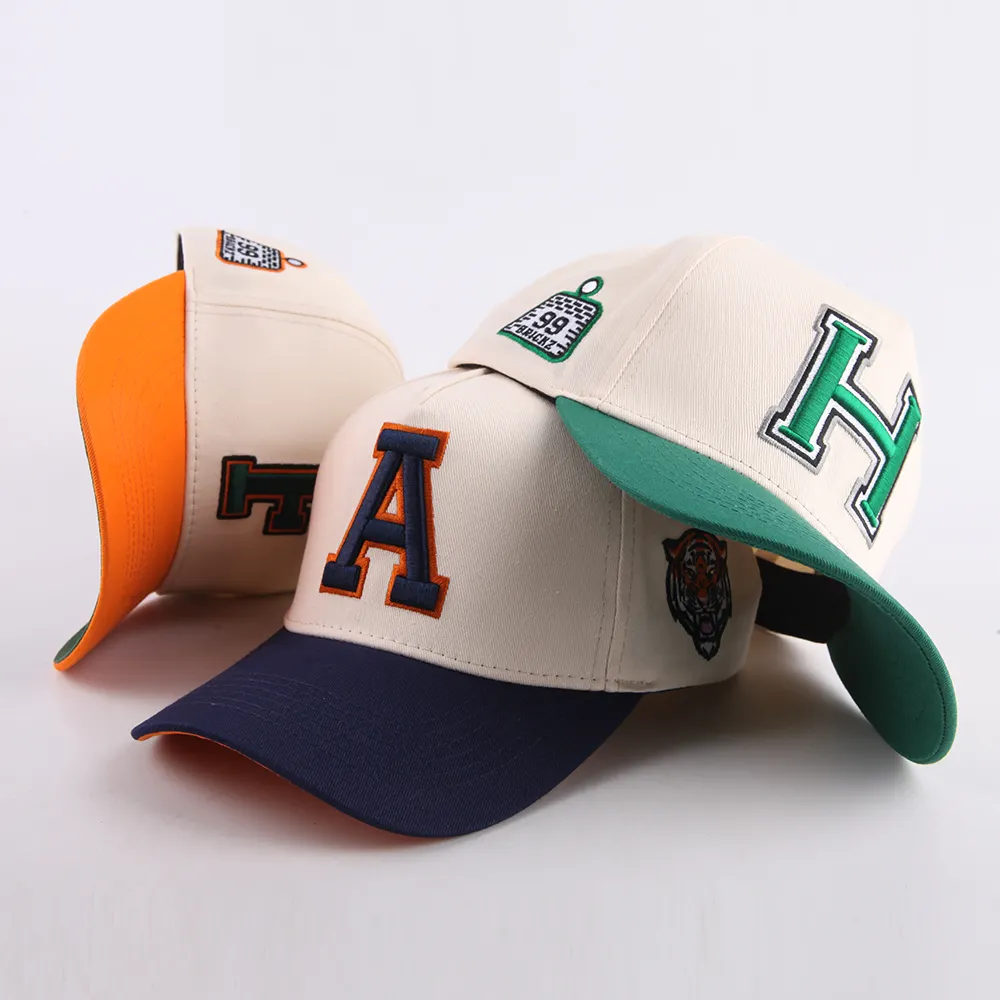 Bonés de beisebol esportivos com logotipo bordado personalizado, chapéus ajustados para homens