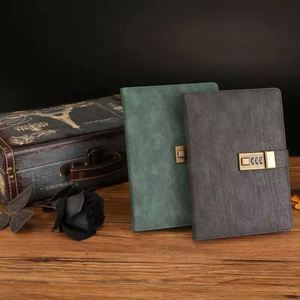Juego de Regalo de Cuadernos A6 y A7 de Lujo y Alta Calidad 2026, Cuaderno de Cuero PU Personalizado para Negocios con Candado de Contraseña, Juego de Caja de Regalo Personalizable - Product Image 2