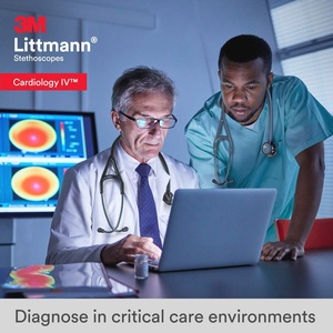 Estetoscopio de diagnóstico <span class=keywords><strong>Littmann</strong></span> <span class=keywords><strong>Cardiology</strong></span> IV, estetoscopio con acabado arcoíris de alto pulido, vástago de humo de Tubo negro, 3M, 6240 - Product Image 5