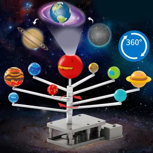 Mainan Planet Listrik Proyeksi Diy Tenaga Surya Berputar Anak Planet